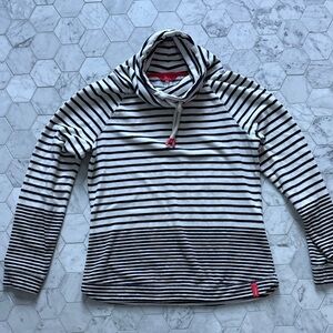 Joules Navy and White Striped Cowl Neck sweater